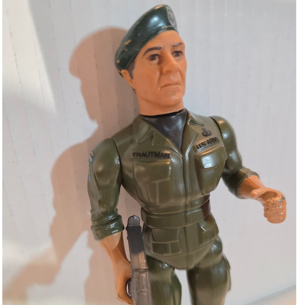 1985 Rambo Colonel Trautman Figure With Rifle Anabasis Coleco Taiwan - Picture 3 of 7